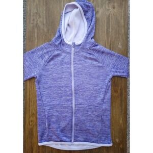 Champion Full Zip Pockets Sweatshirt Hoodie Periwinkle‎ Fleece Woman's Size XL